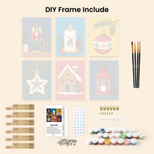 Load image into Gallery viewer, Mini Paint by numbers 15x20cm (6 pieces) - Christmas Traditions