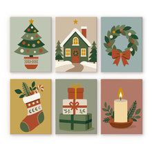 Load image into Gallery viewer, Mini Paint by numbers 15x20cm (6 pieces) - Christmas Ornament Collection Figured'Art