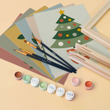 Load image into Gallery viewer, Mini Paint by numbers 15x20cm (6 pieces) - Christmas Ornament Collection