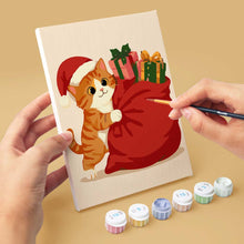 Load image into Gallery viewer, Mini Paint by numbers 15x20cm (6 pieces) - Holiday Kitty Adventures