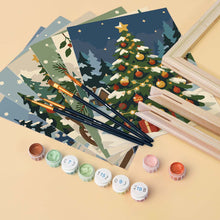 Load image into Gallery viewer, Mini Paint by numbers 15x20cm (6 pieces) - Christmas Storybook