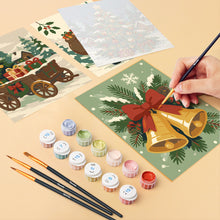 Load image into Gallery viewer, Mini Paint by numbers 15x20cm (6 pieces) - Christmas Storybook