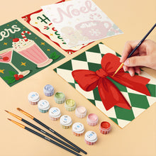 Load image into Gallery viewer, Mini Paint by numbers 15x20cm (6 pieces) - Cozy Christmas Cheer