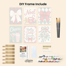 Load image into Gallery viewer, Mini Paint by numbers 15x20cm (6 pieces) - Cozy Christmas Cheer