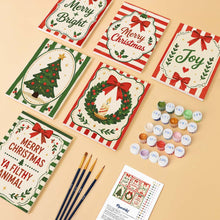 Load image into Gallery viewer, Mini Paint by numbers 15x20cm (6 pieces) - Merry Christmas Wishes