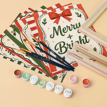 Load image into Gallery viewer, Mini Paint by numbers 15x20cm (6 pieces) - Merry Christmas Wishes