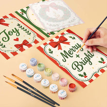 Load image into Gallery viewer, Mini Paint by numbers 15x20cm (6 pieces) - Merry Christmas Wishes