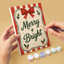 Load image into Gallery viewer, Mini Paint by numbers 15x20cm (6 pieces) - Merry Christmas Wishes