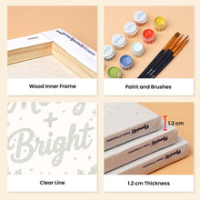 Load image into Gallery viewer, Mini Paint by numbers 15x20cm (6 pieces) - Merry Christmas Wishes