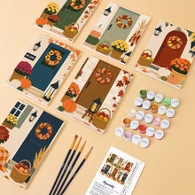 Load image into Gallery viewer, Mini Paint by numbers 15x20cm (6 pieces) - Welcome Home Autumn