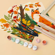Load image into Gallery viewer, Mini Paint by numbers 15x20cm (6 pieces) - Forest Critters