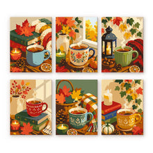 Load image into Gallery viewer, Mini Paint by numbers 15x20cm (6 pieces) - Pumpkin Spice Season Figured'Art