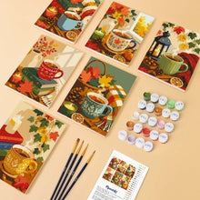 Load image into Gallery viewer, Mini Paint by numbers 15x20cm (6 pieces) - Pumpkin Spice Season
