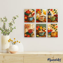 Load image into Gallery viewer, Mini Paint by numbers 15x20cm (6 pieces) - Pumpkin Spice Season
