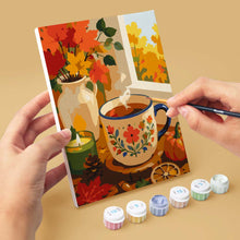 Load image into Gallery viewer, Mini Paint by numbers 15x20cm (6 pieces) - Pumpkin Spice Season
