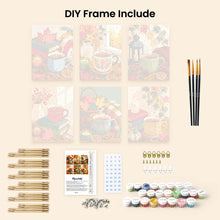 Load image into Gallery viewer, Mini Paint by numbers 15x20cm (6 pieces) - Pumpkin Spice Season