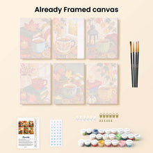 Load image into Gallery viewer, Mini Paint by numbers 15x20cm (6 pieces) - Pumpkin Spice Season