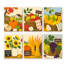 Load image into Gallery viewer, Mini Paint by numbers 15x20cm (6 pieces) - Harvest Market Days Figured'Art