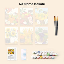Load image into Gallery viewer, Mini Paint by numbers 15x20cm (6 pieces) - Harvest Market Days