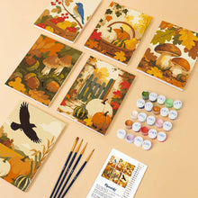 Load image into Gallery viewer, Mini Paint by numbers 15x20cm (6 pieces) - Wild Autumn Harvest