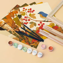 Load image into Gallery viewer, Mini Paint by numbers 15x20cm (6 pieces) - Wild Autumn Harvest