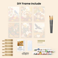 Load image into Gallery viewer, Mini Paint by numbers 15x20cm (6 pieces) - Wild Autumn Harvest
