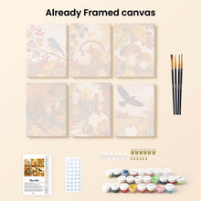 Load image into Gallery viewer, Mini Paint by numbers 15x20cm (6 pieces) - Wild Autumn Harvest