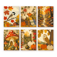 Load image into Gallery viewer, Mini Paint by numbers 15x20cm (6 pieces) - Woodland Harvest Figured'Art