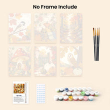 Load image into Gallery viewer, Mini Paint by numbers 15x20cm (6 pieces) - Woodland Harvest