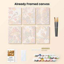 Load image into Gallery viewer, Mini Paint by numbers 15x20cm (6 pieces) - Woodland Harvest