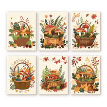 Load image into Gallery viewer, Mini Paint by numbers 15x20cm (6 pieces) - Woodland Basket Figured'Art