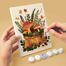 Load image into Gallery viewer, Mini Paint by numbers 15x20cm (6 pieces) - Woodland Basket
