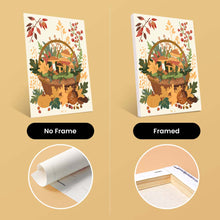 Load image into Gallery viewer, Mini Paint by numbers 15x20cm (6 pieces) - Woodland Basket