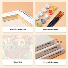 Load image into Gallery viewer, Mini Paint by numbers 15x20cm (6 pieces) - Woodland Basket