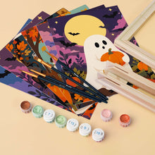 Load image into Gallery viewer, Mini Paint by numbers 15x20cm (6 pieces) - Haunted Autumn Nights