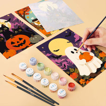 Load image into Gallery viewer, Mini Paint by numbers 15x20cm (6 pieces) - Haunted Autumn Nights