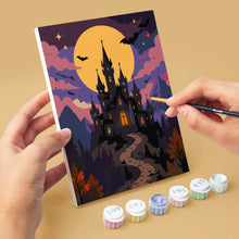 Load image into Gallery viewer, Mini Paint by numbers 15x20cm (6 pieces) - Haunted Autumn Nights