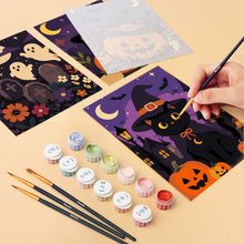 Load image into Gallery viewer, Mini Paint by numbers 15x20cm (6 pieces) - Spooky Season Friends