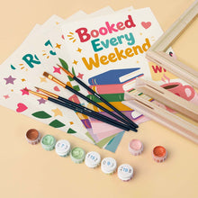 Load image into Gallery viewer, Mini Paint by numbers 15x20cm (6 pieces) - Book Lover Mood