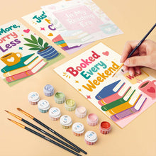 Load image into Gallery viewer, Mini Paint by numbers 15x20cm (6 pieces) - Book Lover Mood