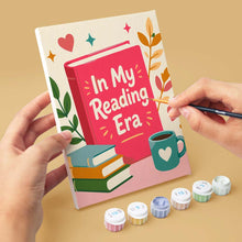 Load image into Gallery viewer, Mini Paint by numbers 15x20cm (6 pieces) - Book Lover Mood