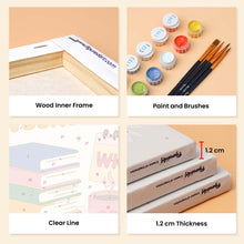 Load image into Gallery viewer, Mini Paint by numbers 15x20cm (6 pieces) - Book Lover Mood