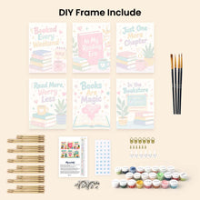 Load image into Gallery viewer, Mini Paint by numbers 15x20cm (6 pieces) - Book Lover Mood