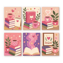 Load image into Gallery viewer, Mini Paint by numbers 15x20cm (6 pieces) - Magic Reading Vibes Figured'Art
