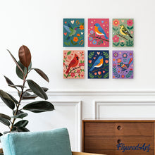 Load image into Gallery viewer, Mini Paint by numbers 15x20cm (6 pieces) - Bloom and Birdsong