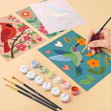 Load image into Gallery viewer, Mini Paint by numbers 15x20cm (6 pieces) - Bloom and Birdsong