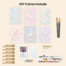 Load image into Gallery viewer, Mini Paint by numbers 15x20cm (6 pieces) - Bloom and Birdsong