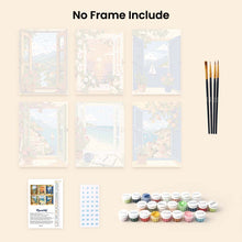 Load image into Gallery viewer, Mini Paint by numbers 15x20cm (6 pieces) - Ocean View Windows