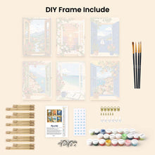 Load image into Gallery viewer, Mini Paint by numbers 15x20cm (6 pieces) - Ocean View Windows