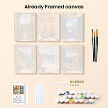 Load image into Gallery viewer, Mini Paint by numbers 15x20cm (6 pieces) - Ocean View Windows